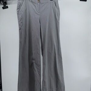 Lands' End Blue and white pinstriped full length pants size 10